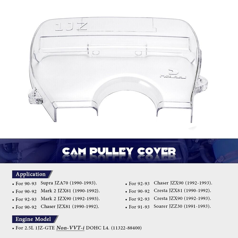 Clear Cam Gear Timing Belt Cover for Toyota Supra 1Jz