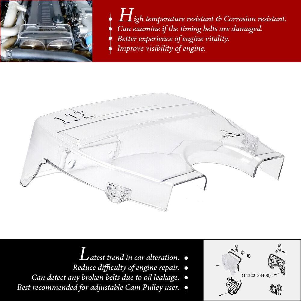 Clear Cam Gear Timing Belt Cover for Toyota Supra 1Jz