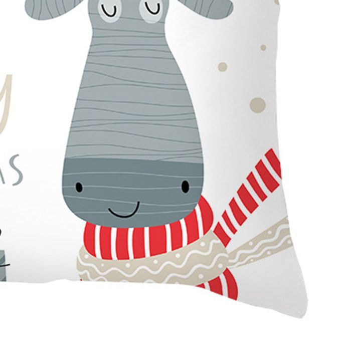 Pillow Slip Christmas Theme Pattern Hidden-Zipper Polyester-