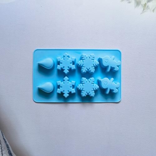 New Snowflakes and Raindrops DIY Candy Silicone Mould For Jelly Ice Cube Cookies Cake Pop Decoration Tools