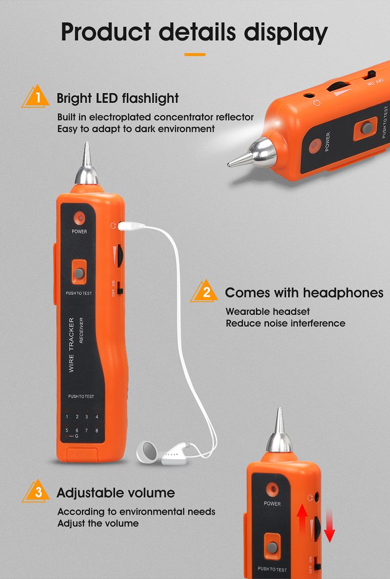 LAN Network Cable Tester Cat5 Cat6 RJ45 UTP STP Line Finder
