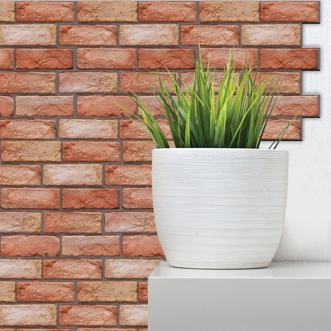 3 Dimension Red Brick Water-resistant Moistureproof
