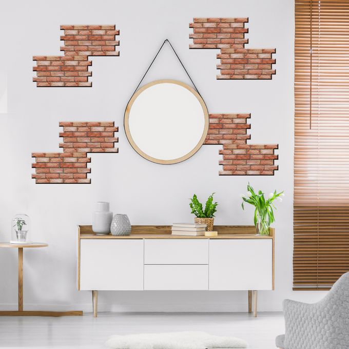 3 Dimension Red Brick Water-resistant Moistureproof