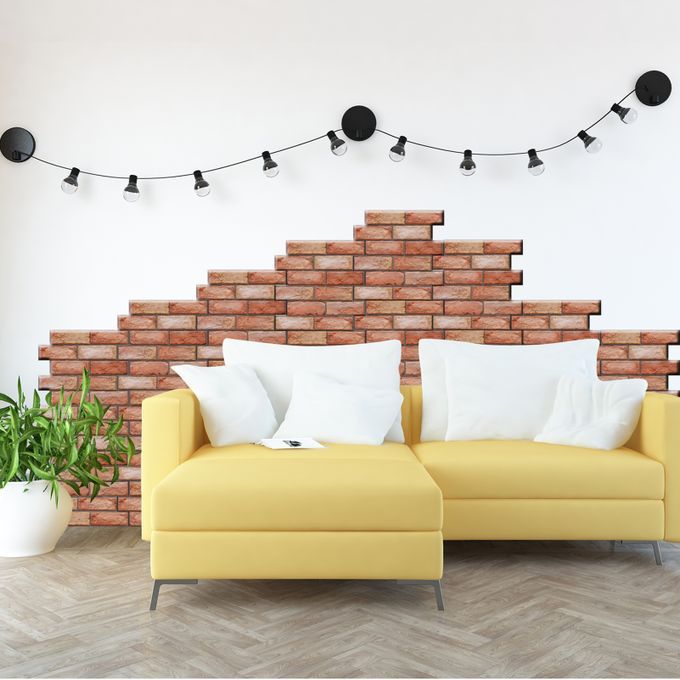 3 Dimension Red Brick Water-resistant Moistureproof