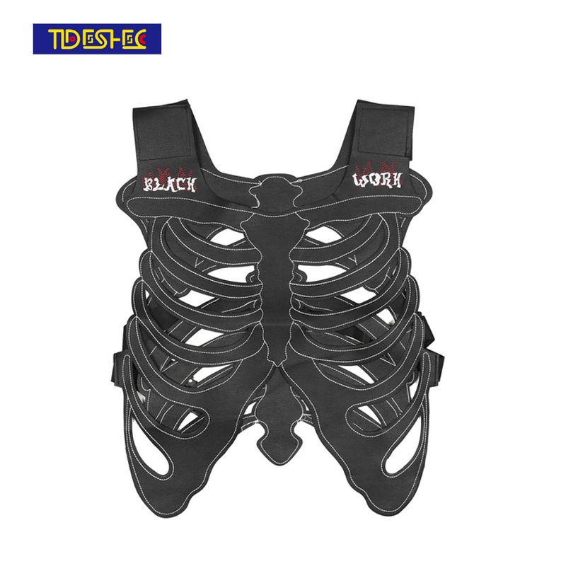 Tideshec Punk Designer Men's Vest Adjustable Skeleton Vest One Size Jacket