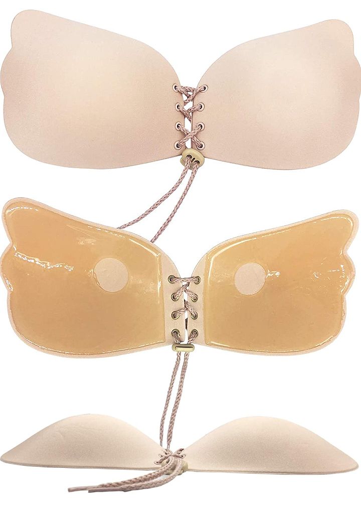 Woman Women Lady Ladies Invisible Backless Strapless Silicone Sticky Gel Bra