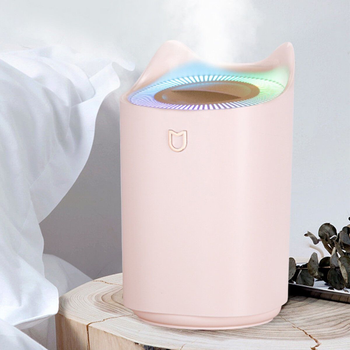 3.3L Humidifier USB Large Capacity Home Office Bedroom LED Lights Essential Oil Diffuser Waterless Auto Shut-off Pink