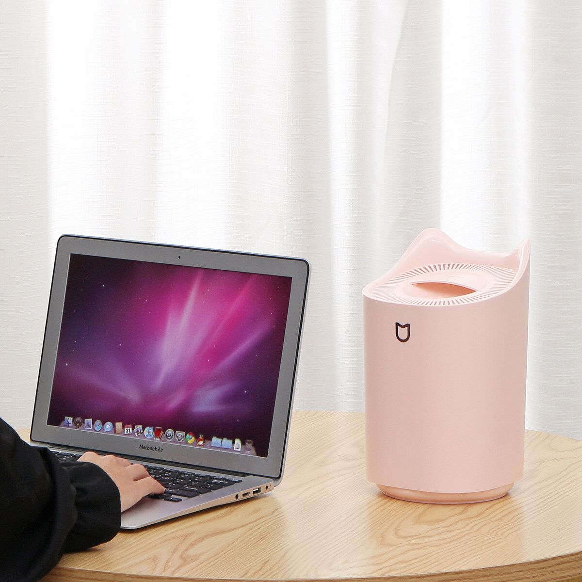 3.3L Humidifier USB Large Capacity Home Office Bedroom LED Lights Essential Oil Diffuser Waterless Auto Shut-off Pink