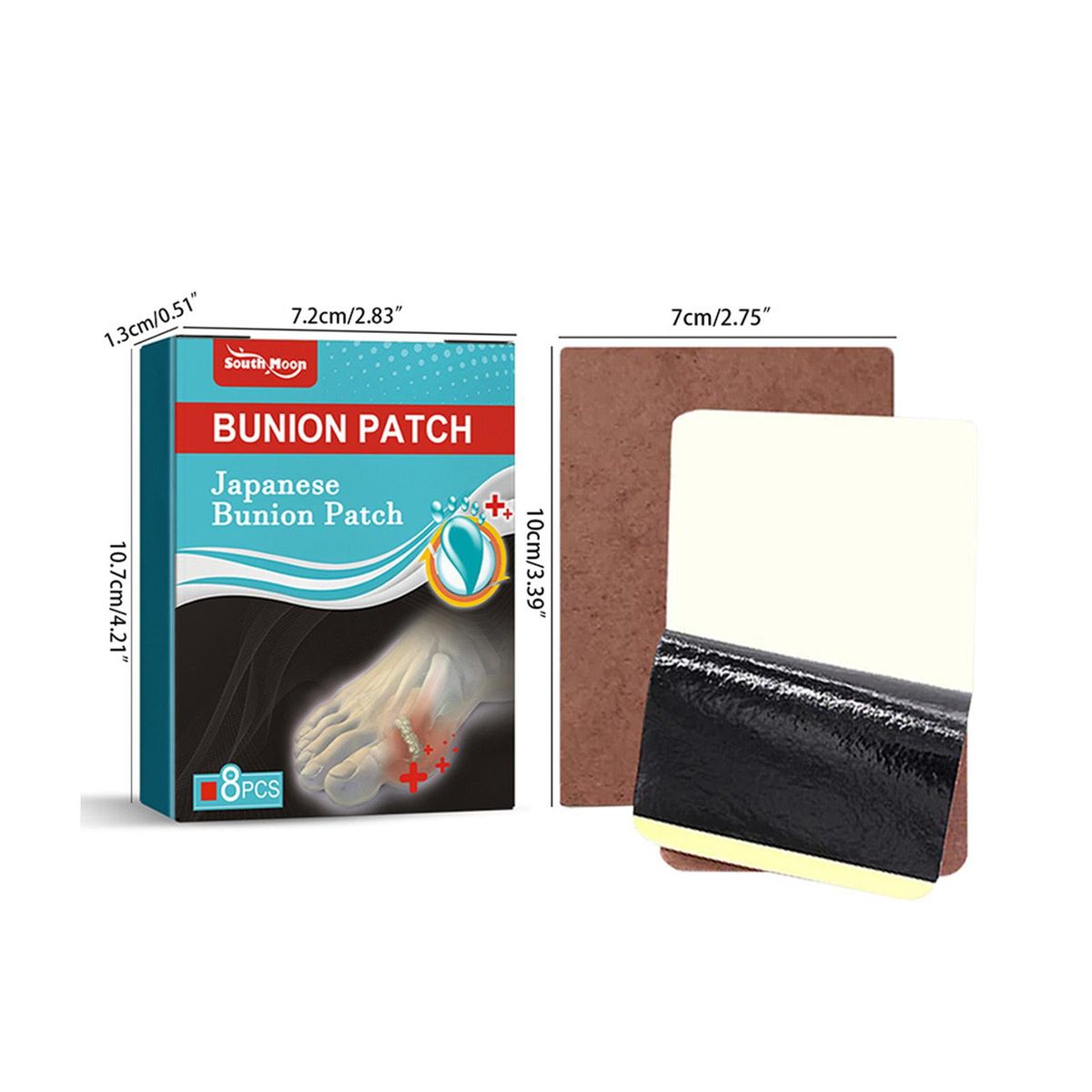 South Moon 8PCS Bunion Patch Relief Bunion Swelling Pain Patch Correction Foot Care Patch