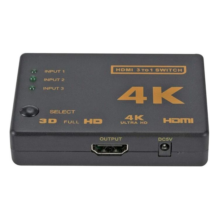 5 PCS/Set 4K 3 Into 1 Out HDMI Switcher With Remote Control
