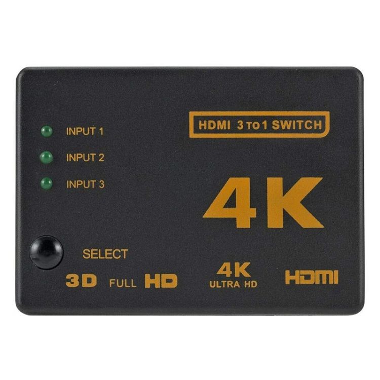 5 PCS/Set 4K 3 Into 1 Out HDMI Switcher With Remote Control