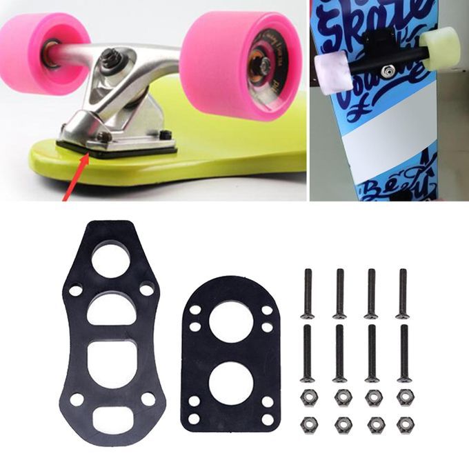 Flat Skateboard Riser Pads Longboard Truck Damping Thickness 10mm 6mm