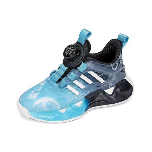 Trend Noctilucent Shoes For Girls Rotating Buckle Kids Sneakers Blue