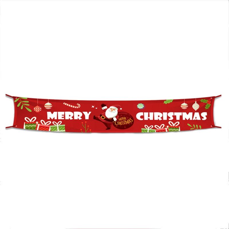 Christmas Ornaments Letters Banner Festive Party Scene Arrangement Props,Size:300 X 50cm(001)