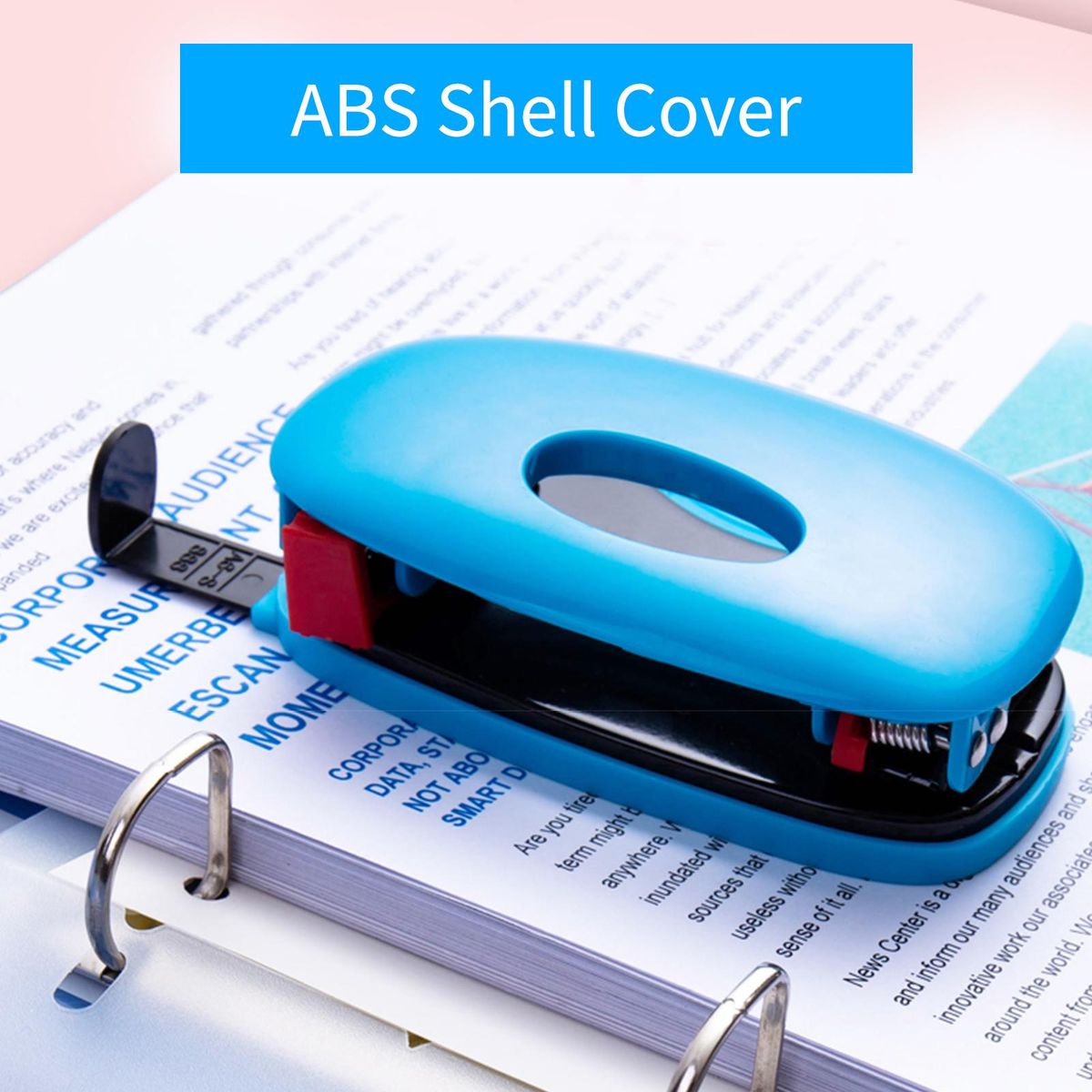 KW-triO Portable 2 Hole Punch Handheld Metal Hole Puncher 10 Sheet Capacity 6mm Aperture Paper Punch for A4 A5 A6 B5 B6 Notebook Scrapbook Diary Planner