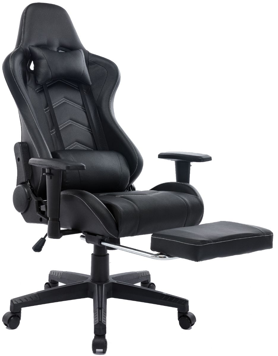 Seasonal Expressions Gaming Chair, Black/Black