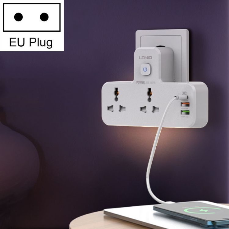 LDNIO SC2311 2 + 3 USB Ports Wireless Socket, Spec: EU Plug