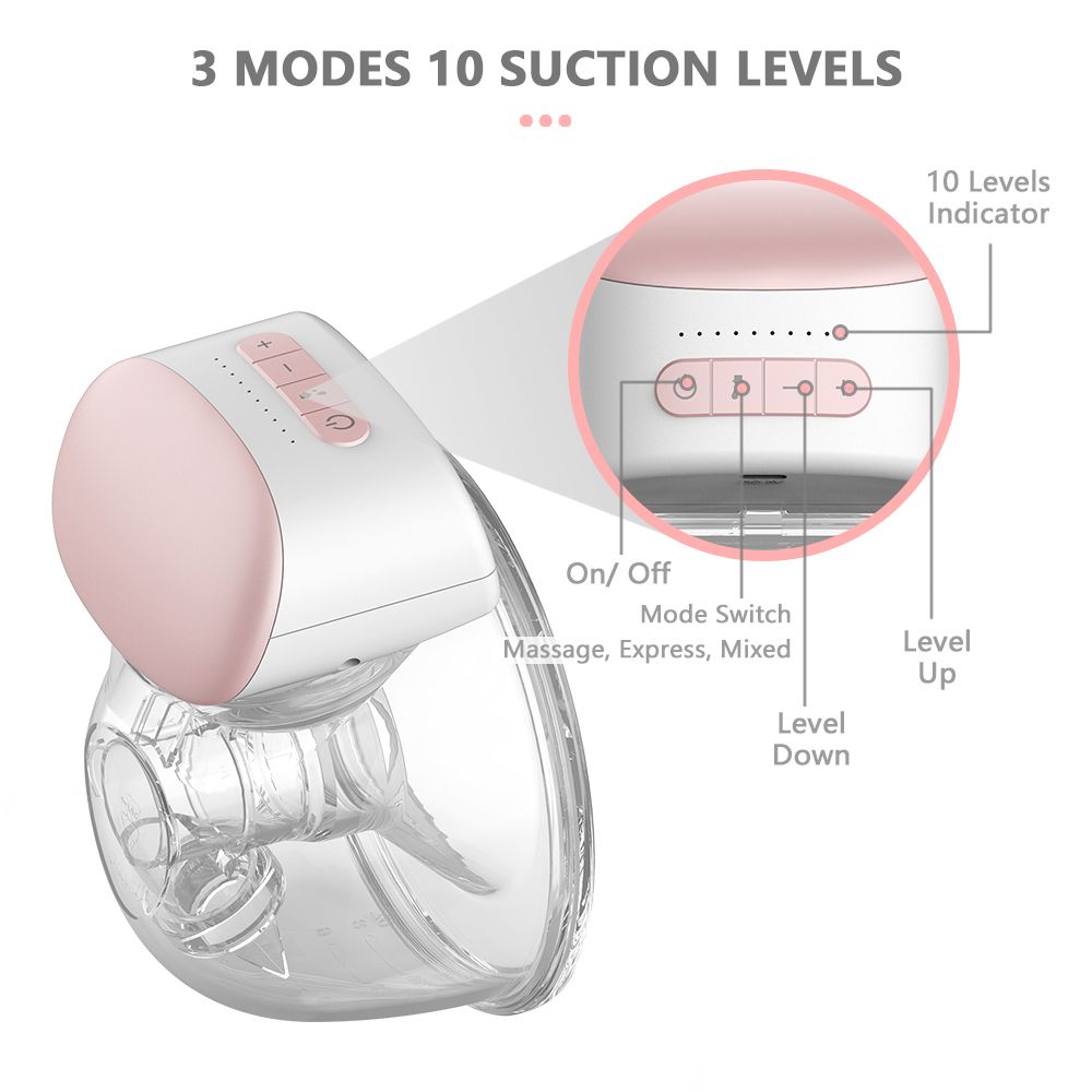 BB-P1 Wearable Electric Breast Pump 240ml,24mm Flange,2 Set
