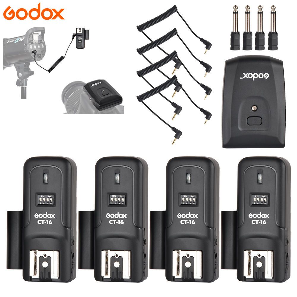 Godox CT-16 16 Channels Wireless Radio Flash Trier Transmitter + Receiver Set For Canon Nikon PenStudio Speedlite Flash