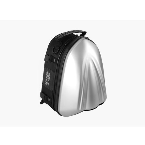 ROCK BIKER Motorcycle Tank Bag Saddle Bag Black/Silver Waterproof Motocross Motorbike Rear Back Seat Bag Motorcycle Travel Back HLS