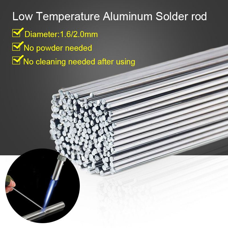 30PCs 1.6/2.0/2.4mm*600mm Low Temperature Welding Wire Aluminum Welding Electrode Flux Core Aluminum Electrod No Aluminum Powder