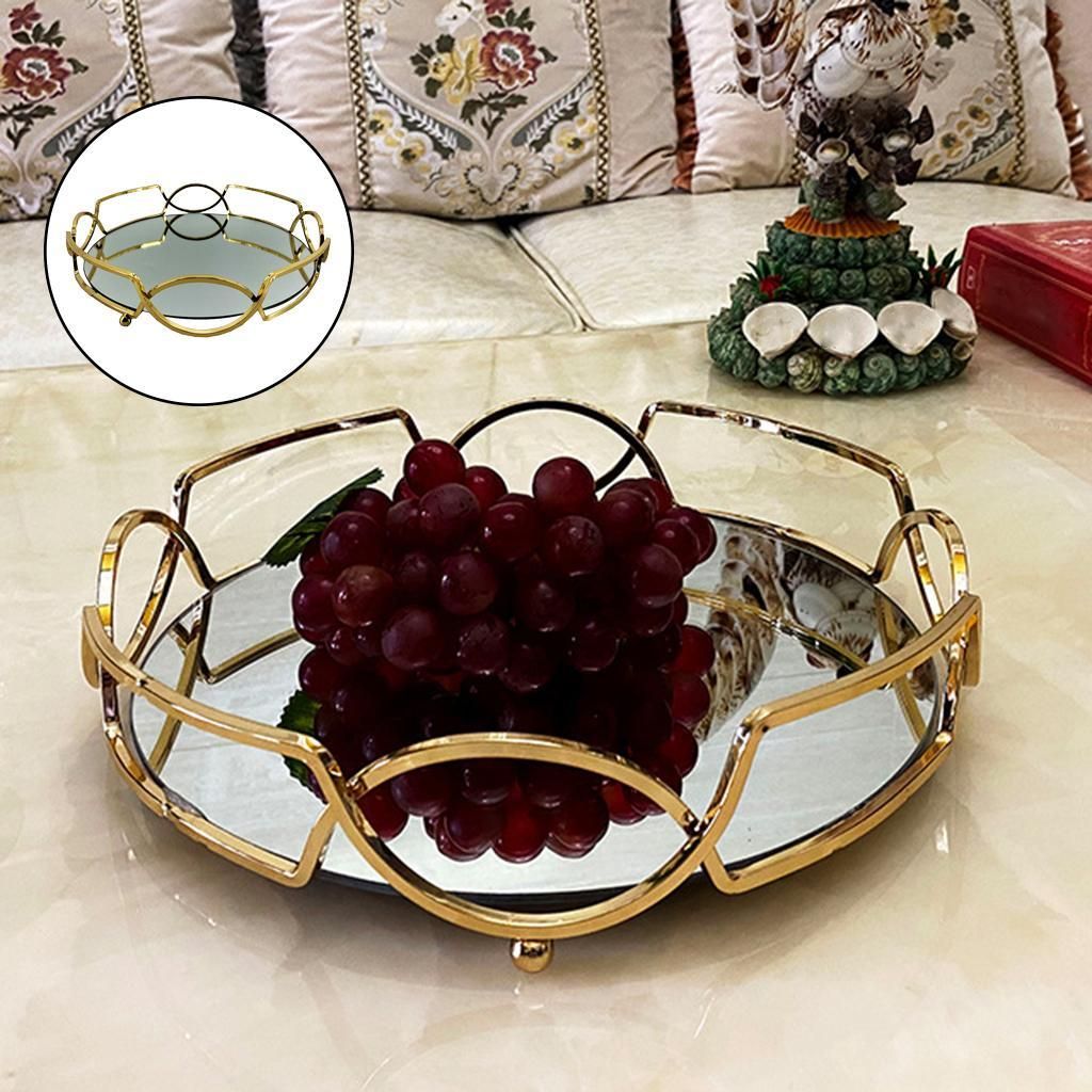 Vanity Mirrored Tray  Jewelry  Organizer Holder Dresser