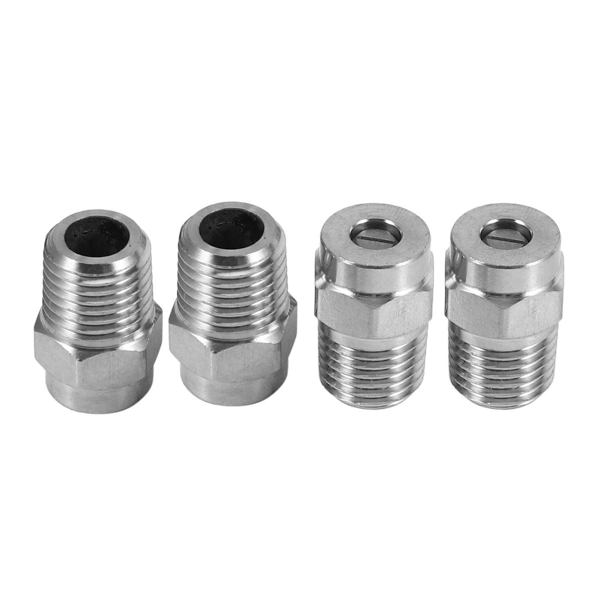 4 Pcs Pressure Washer Surface Cleaner Nozzle Repment Thread Type Spray Nozzle to Water Broom and Cleaner40 Degree 25 Orifice Spray Ti