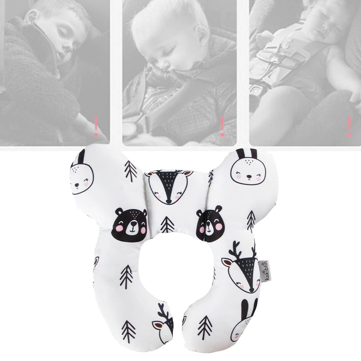 U Shaped Pillow Travel Car Seat Neck Support Bear