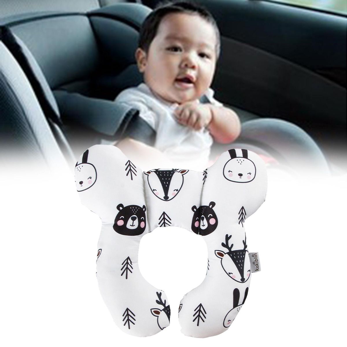 U Shaped Pillow Travel Car Seat Neck Support Bear