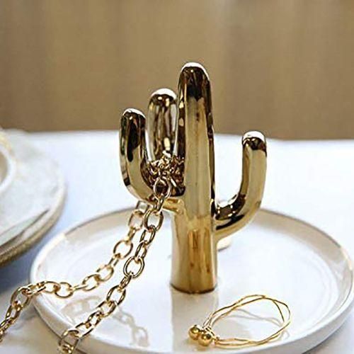 Cactus Ring Holder Dish For Jewelry, Ceramic Ring