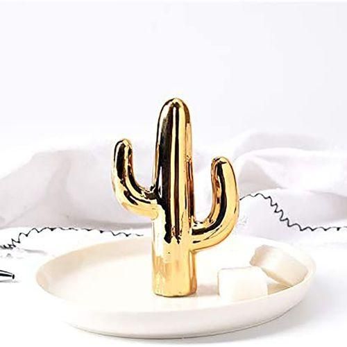 Cactus Ring Holder Dish For Jewelry, Ceramic Ring