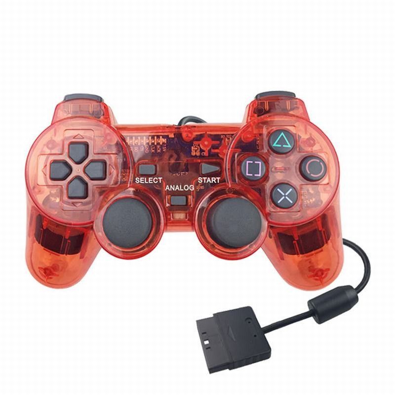 2020 Black Game Controller Twin Shock Joypad Pad For Sony PS2 Playstation 2 For WinXP/Win7/Win8/Win10 For Vista Black 03 Red