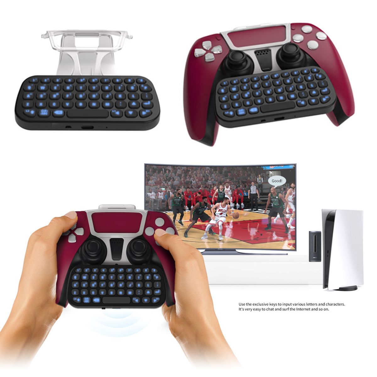 Game Handle Keypad Game Handle Mini Wireless Black