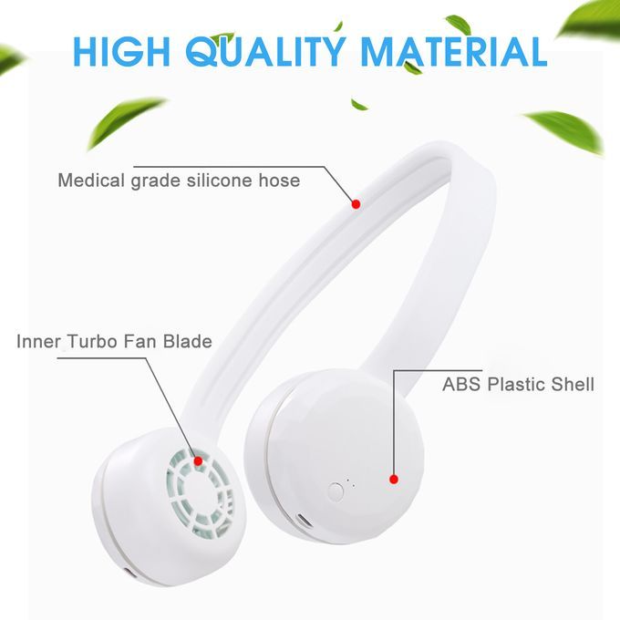 Mini Bladeless Fan Neck Fan Portable Neck Fan, Hand Free Per