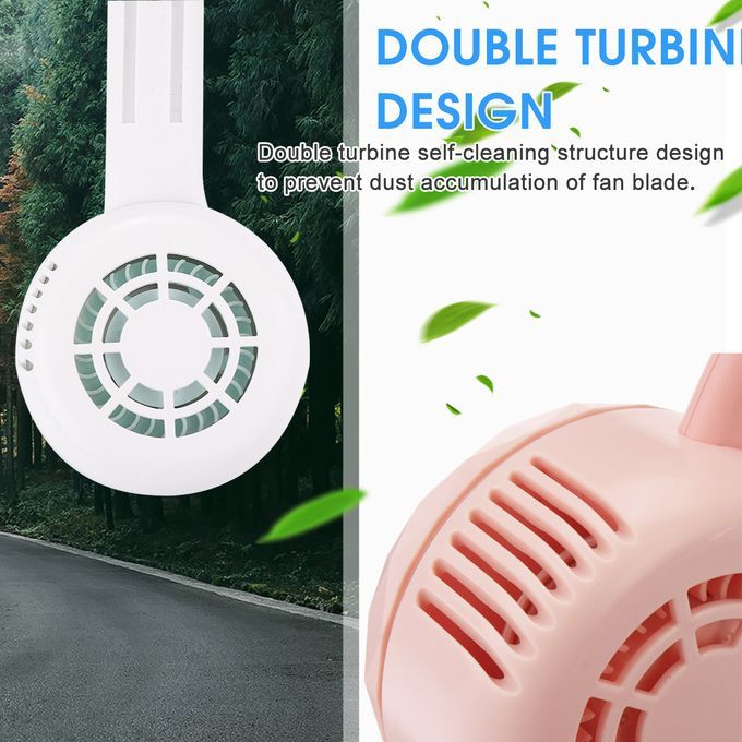 Mini Bladeless Fan Neck Fan Portable Neck Fan, Hand Free Per