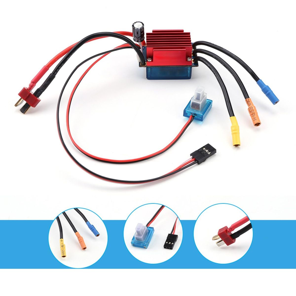 35A Brushless ESC Electric Speed Control Waterproof  for 1/14 1/16 Remote Control Car Off Road Truck
