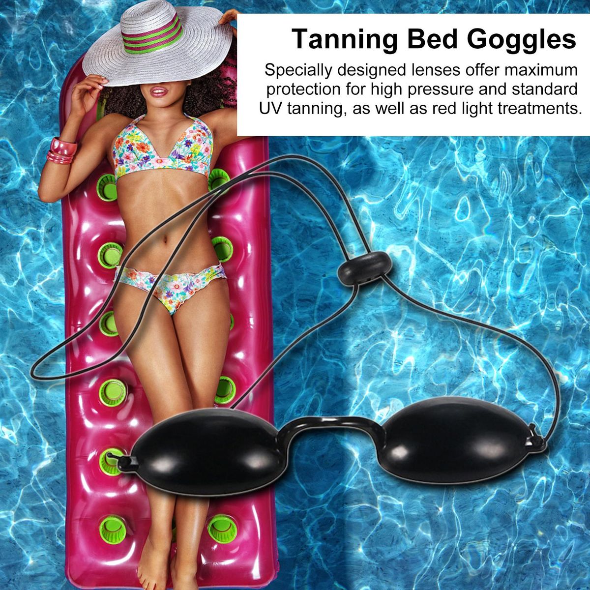 Flexible Tanning Bed Goggles Eye Protection UV Glasses Portable Black Glasses Protective Eye Mask Eyeshield