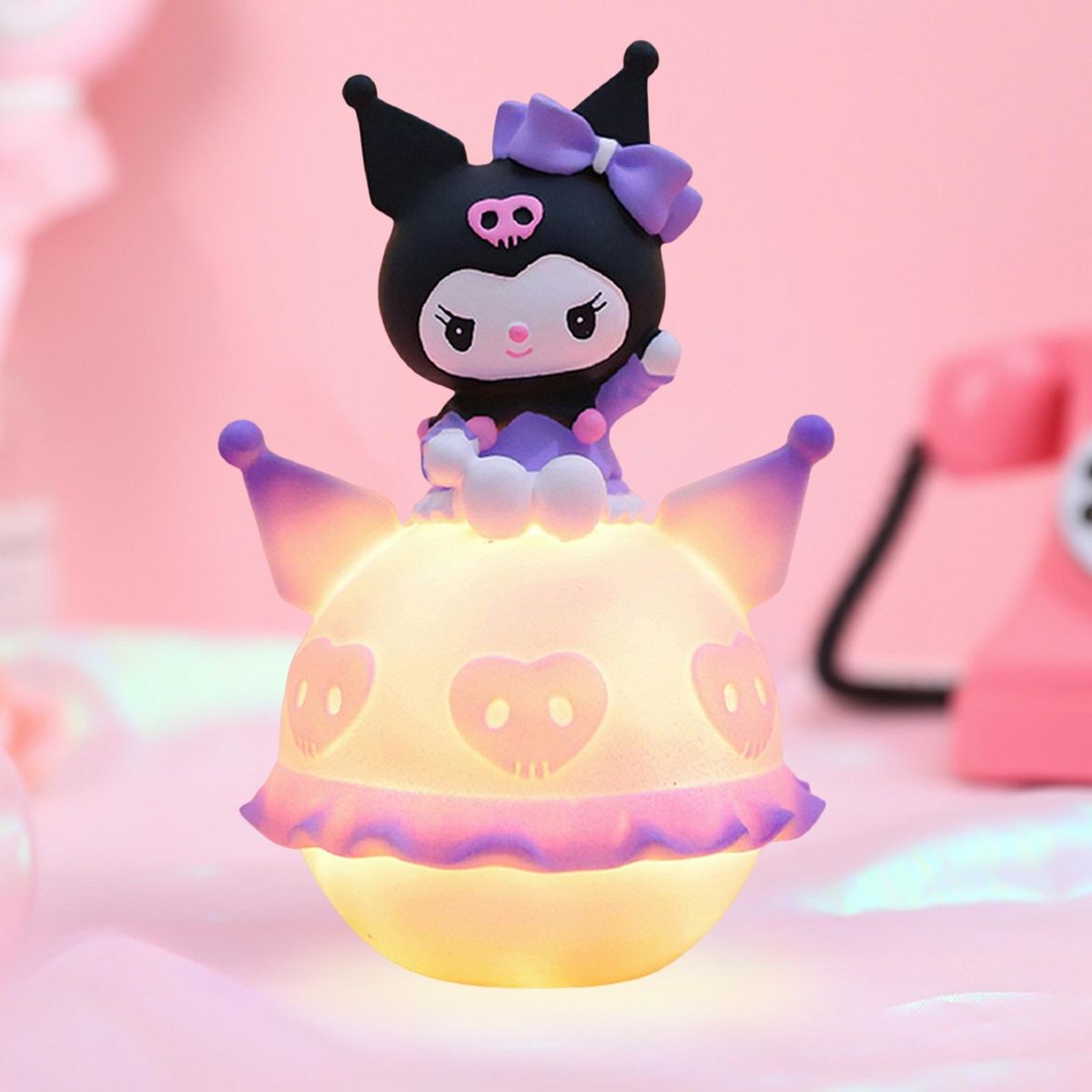 Table Light Kids Bedroom Bedside Light Desktop Decoration Purple