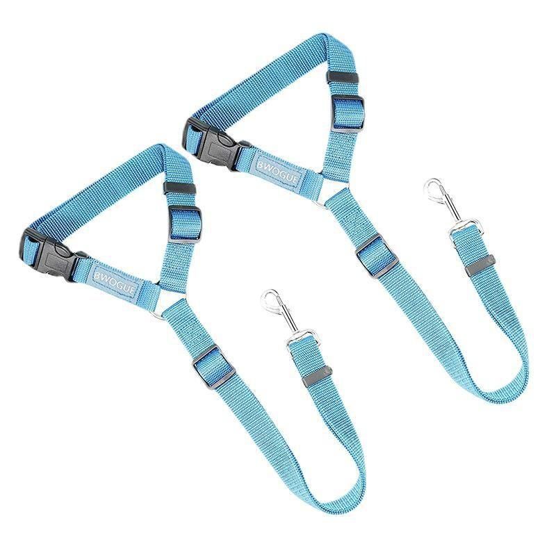 Pet car traction rope adjustable safety rope with dog ride car traction rope to prevent running around black Vehicle traction belt-2.5cm*total length 105cm (single piece)