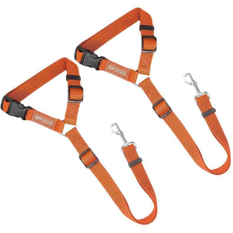 Pet car traction rope adjustable safety rope with dog ride car traction rope to prevent running around black Vehicle traction belt-2.5cm*total length 105cm (single piece)