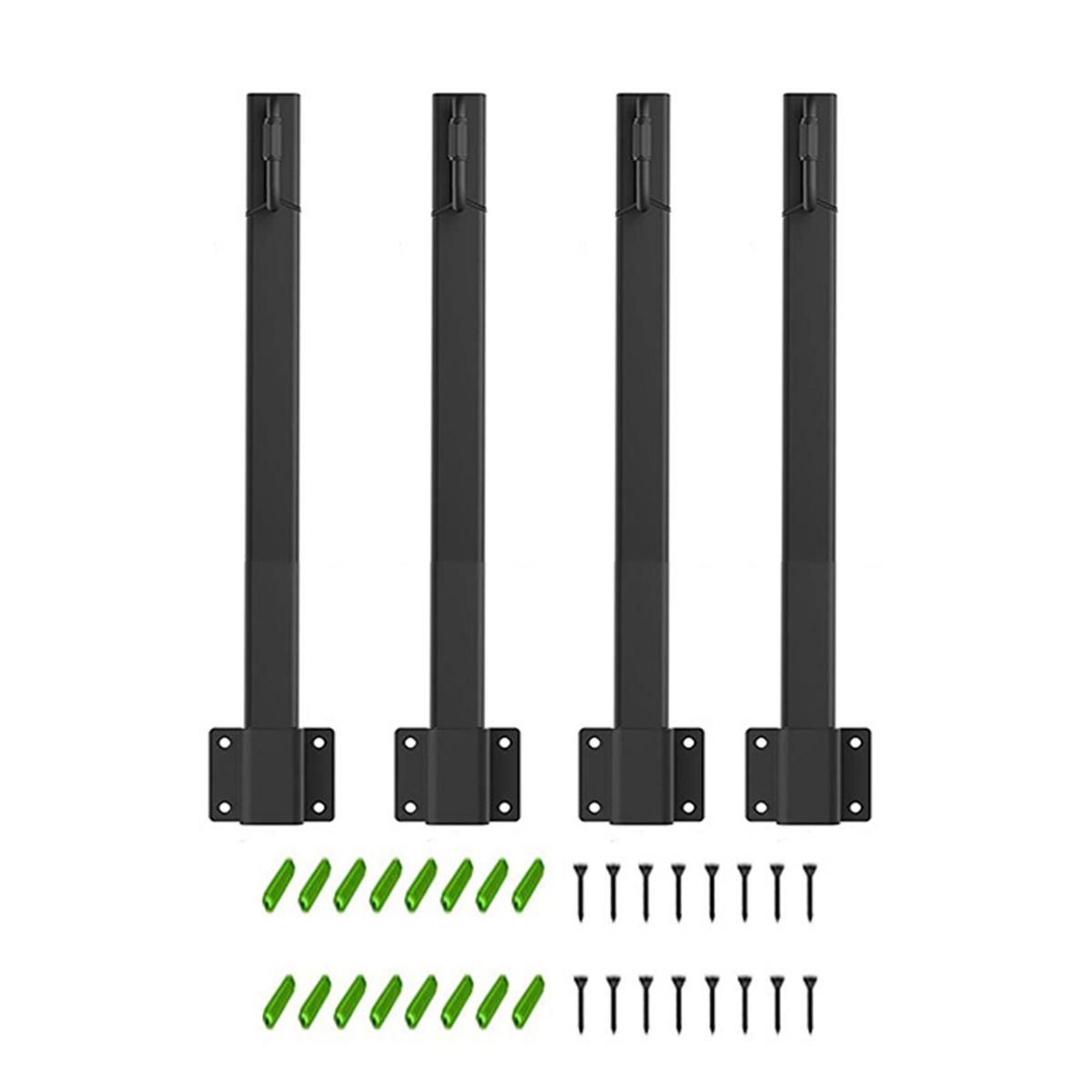 String Light Pole Fence Fairy Lamp Hanging Pole Garden Windchime Rod Black