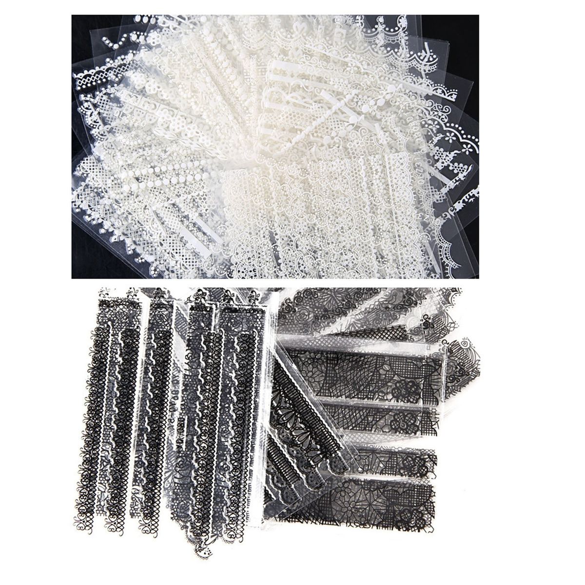 30 Sheets 3D Nail Art Stickers Lace Nail Decals