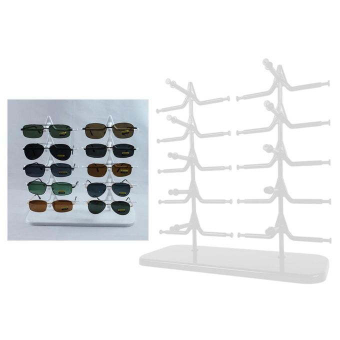 5 Layers Eyeglasses Sunglasses Rack Holder Glasses Display Stand White