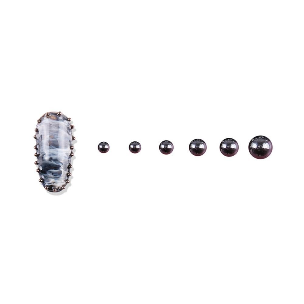 6 Grid/Bag 3D Metal Nail Art Decoration Gold Metal Chain Beads Line Multi-size DIY Manicure Nail Jewelry Decoration