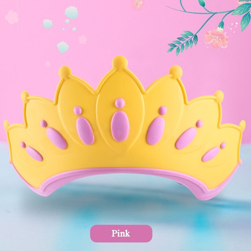 Baby Adjustable Shower Cap Crab Shape Wash Hair Shield Shampoo Hat For Baby Bath Ear Protection Safe Children Shower Head Cover E238327