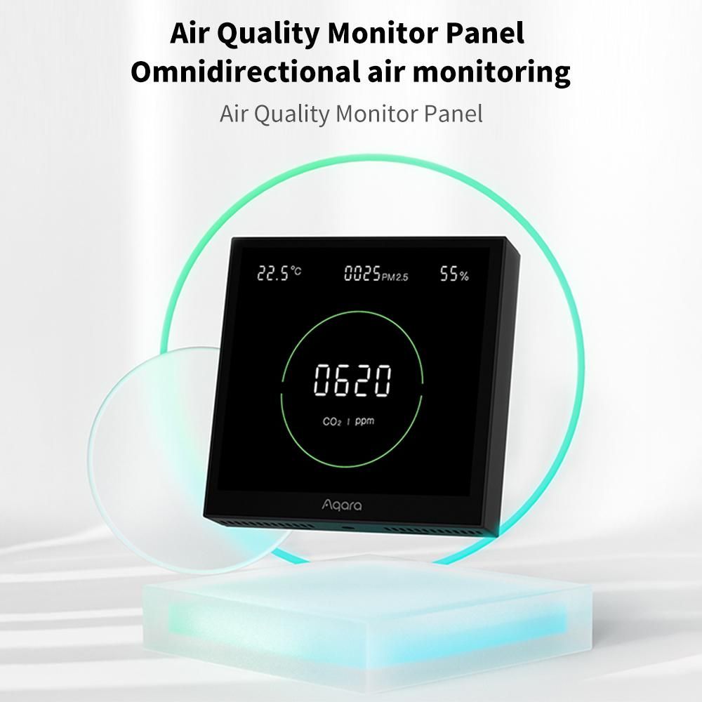 Aqara S1 Air Quality Monitor Panel Omni Directional Air CO2 PM2.5 Temperature Humidity Monitoring for Homekit Aqara Home App