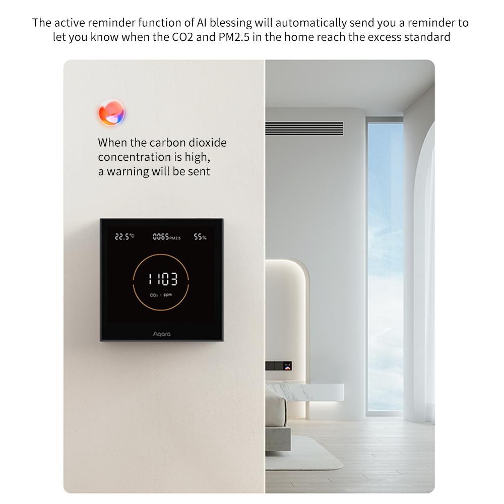 Aqara S1 Air Quality Monitor Panel Omni Directional Air CO2 PM2.5 Temperature Humidity Monitoring for Homekit Aqara Home App
