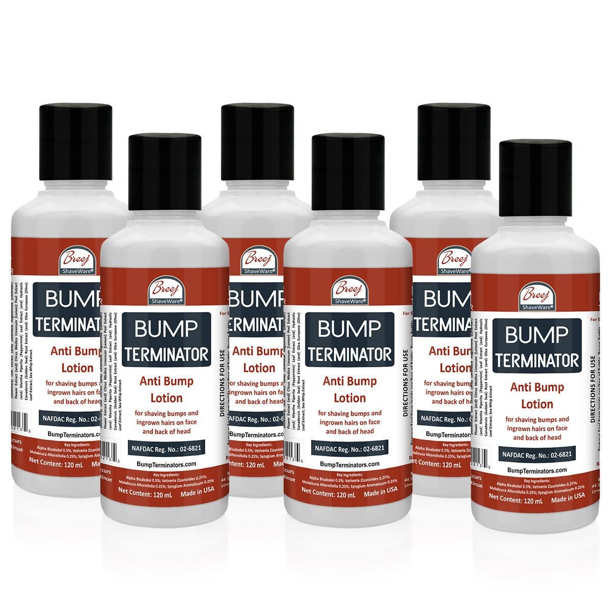 Bump Terminator- Anti Bump Lotion- 120ml 6 Bottles