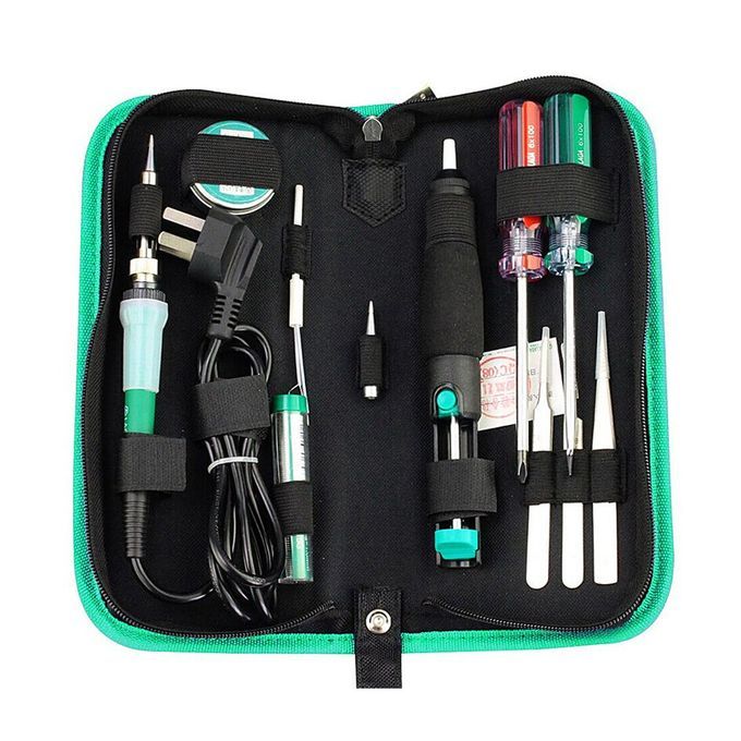 LA101312 12PCS Electric Soldering Iron Set With Screwdrivers Tweezers Tin Wire