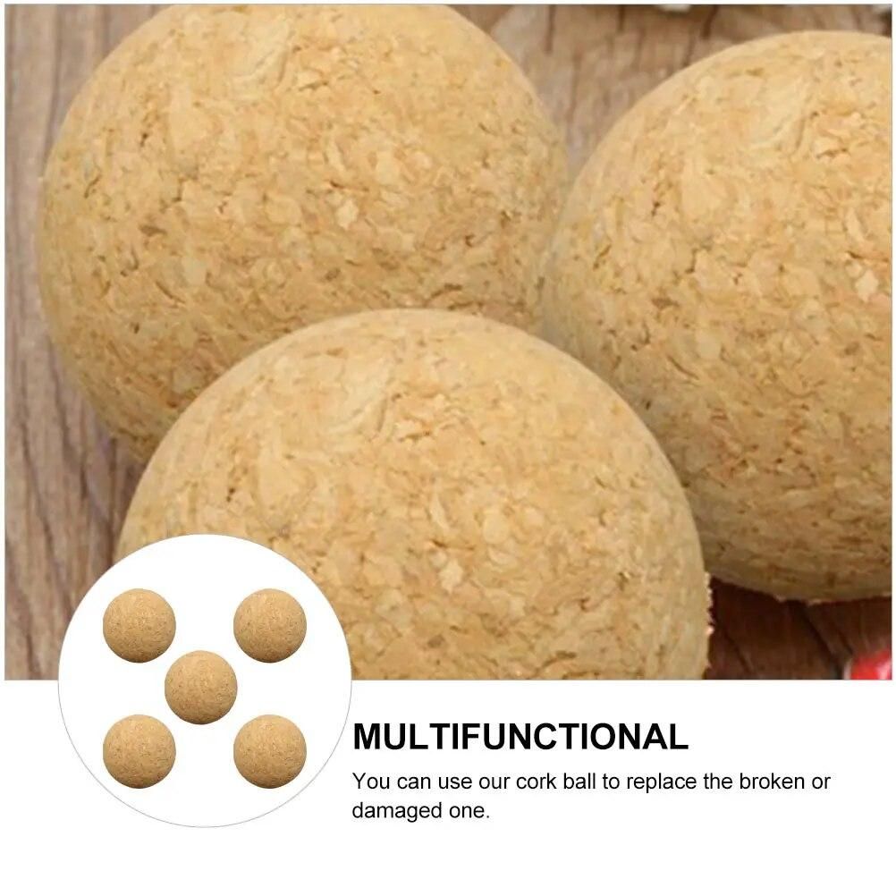 5pcs Table Football Cork Balls Table Soccer Ball Table Soccer Accessory Table Football Accessories Replacement Foosball